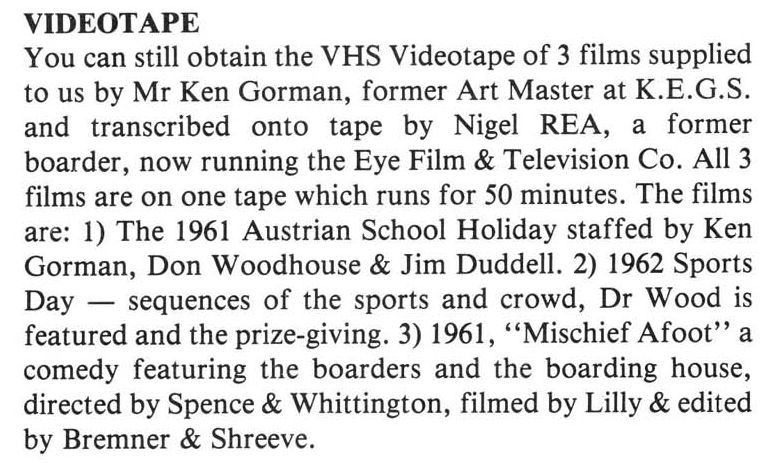 Videotape advert